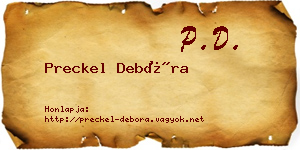 Preckel Debóra névjegykártya